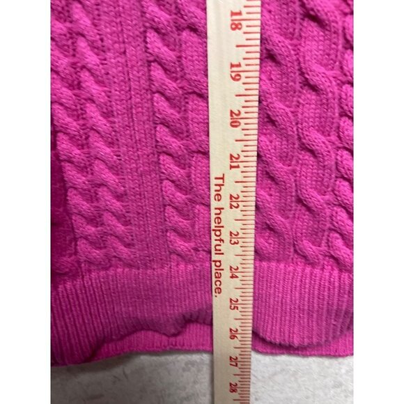 Gap Factory Pink Cable Knit Mock Neck Long Sleeve Sweater Women's Large - Picture 6 of 8